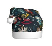 VXXNlnn Chapeau de Noël festif pour adultes - Chapeau de Père Noël unisexe avec motif imprimé Casse-noisette Ballet Dance de Noël, parfait pour Noël, fêtes de vacances