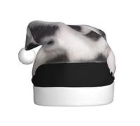 VXXNlnn Chapeau de Noël festif pour adultes - Chapeau de Père Noël unisexe avec motif imprimé chien mignon, parfait pour Noël, fêtes de fin d'année