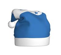 VXXNlnn Chapeau de Noël festif pour adultes - Chapeau de Père Noël unisexe avec motif imprimé drapeau du Honduras, parfait pour Noël, fêtes de fin d'année