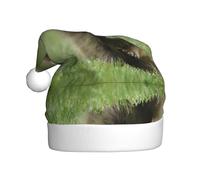 VXXNlnn Chapeau de Noël festif pour adultes - Chapeau de Père Noël unisexe avec motif imprimé raton laveur, parfait pour Noël, fêtes de fin d'année