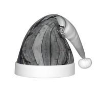 VXXNlnn Chapeau de Père Noël festif avec imprimé jetée de plage noir et blanc pour enfants - Chapeau de Noël en peluche douce, couvre-chef de fête pour Noël, Nouvel An