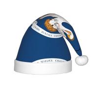 VXXNlnn Chapeau de Père Noël festif imprimé drapeau de l'État de Louisiane pour enfants - Chapeau de Noël en peluche douce, couvre-chef de fête pour Noël, Nouvel An
