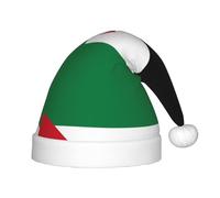 VXXNlnn Chapeau de Père Noël imprimé drapeau de l'État de Palestine pour enfants - Chapeau de Noël en peluche douce, couvre-chef de fête pour Noël, Nouvel An