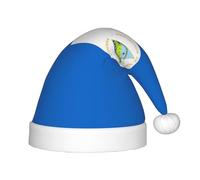 VXXNlnn Chapeau de Père Noël imprimé drapeau du Nicaragua pour enfants - Chapeau de Noël en peluche douce, couvre-chef de fête pour Noël, Nouvel An