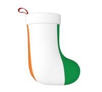 VXXNlnn Chaussette de Noël imprimée drapeau de la Côte d'Ivoire 45,7 cm - Décoration de vacances durable, cheminée suspendue, parfaite pour Noël, Halloween