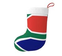 VXXNlnn Chaussette de Noël imprimée drapeau sud-africain 45,7 cm - Cheminée à suspendre - Décoration de fête de vacances - Happy Home Decor