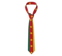 VXXNlnn Cravate élégante pour homme avec motif drapeau du Chili - Tenue professionnelle et formelle, réglable, parfaite pour les mariages et les garçons d'honneur, Drapeau du Cameroun, taille unique