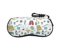 VXXNlnn Étui à lunettes imprimé coccinelle de dessin animé - Sac à lunettes de soleil à fermeture éclair, pochette de voyage légère pour homme et femme, Abstraction Biology Chemistry4, taille unique