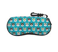VXXNlnn Étui à lunettes romantique violet lavande imprimé - Sac à lunettes de soleil à fermeture éclair, pochette de voyage légère pour homme et femme, chien, taille unique