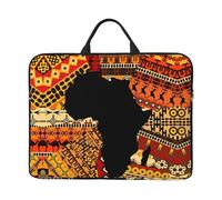 VXXNlnn Housse de protection pour ordinateur portable 14" avec poignée de transport - Motif Labrador retriever marron, Motif ethnique de la carte africaine, Taille unique