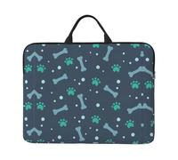 VXXNlnn Housse pour ordinateur portable 14" avec poignée de transport - Idéal pour les voyages d'affaires, les trajets et les voyages, Os et griffes de chien., Taille unique