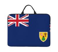 VXXNlnn Housse pour ordinateur portable 14" avec poignée de transport - Motif drapeau allemand - Idéal pour les voyages d'affaires, les trajets et les voyages, Drapeau des îles Turques et Caïques