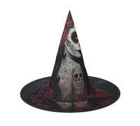 VXXNlnn Lot de 2 chapeaux d'Halloween - Witches Day of the Dead Girl Print Decor Party, cosplay, jeu de rôle, festival, carnaval, bandeau pour fête, Pâques