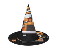 VXXNlnn Lot de 3 chapeaux d'Halloween - Sorcières Bus scolaire imprimé décoration fête, cosplay, jeu de rôle, festival, carnaval pour fête, Pâques