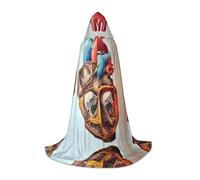 VXXNlnn M Halloween Cape à capuche - Unisexe - Anatomie humaine - Imprimé graphique - Cosplay - Robe pour fête, carnaval, exposition de bande dessinée, Pâques et plus encore