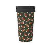 VXXNlnn Tasse à café isotherme avec imprimé football - 500 ml - Tasse de voyage double couche avec pour voiture, bureau, maison
