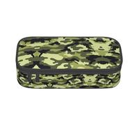 VXXNlnn Trousse à crayons avec imprimé rose bleue - Organiseur de stylos multifonction, sac de papeterie, parfait pour l'école, le bureau et les voyages, Vert militaire, Taille unique, Cartable