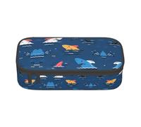 VXXNlnn Trousse à crayons avec imprimé sirène - Multifonction - Organiseur de stylos - Sac de papeterie - Parfait pour l'école, le bureau et les voyages, gris souris, Taille unique, Cartable