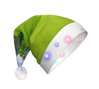 VXXNlnn Vancouver Golf Course Print LED Chapeau de Noël pour adultes - Chapeau de Père Noël festif, peluche douce, couvre-chef de fête d'hiver