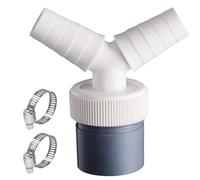 Vyanveo Adaptateur Y pour Double Evacuation Machine a Laver et Tuyau Evacuation Lave Vaisselle avec Sortie pour Tuyau Ø40 mm et Entrée Ø18-23 mm avec 2 Pièces Collier de Serrage Ø20-32 mm