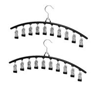 Vyanveo Lot de 2 Etendoir Chaussette Pieuvre Linge en Acier Inoxydable,Sechoir Chaussette avec 10 Pinces pour Chaussettes, sous-vêtements et Petits Articles