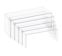 Vyanveo Lot de 5 Presentoir Parfum Présentoir Acrylique Transparent Etagere Figurine Présentoir Figurine pour Bijoux, Figures, Cupcakes, Collections, Parfum et Cosmétiques