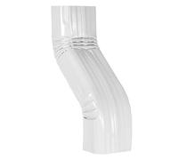 VYH Gouttière de descente décalée 2 x 3 Blanc (brillant) Aluminium [Décalage = 7,6 cm/A-Style], (coude 2 x 3 A) (coude 2 x 3 A)