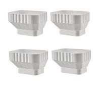 VYH Lot de 4 adaptateurs de gouttière de 3 x 4 à 2 x 3 cm - Blanc