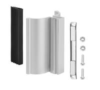 VYH Poignée de porte de douche de 9,5 cm sans cadre en aluminium avec gâche en métal, canal en U en acier inoxydable avec aimant pour porte battante en verre d'une épaisseur de 0,3 cm, 1,6 cm, 0,9 cm
