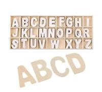 VYIBPDY 156 Pièces Lettres de Majuscules en Bois,Lettre en Bois Lettres en Bois de A à Z,Decorative Lettre Alphabet en Bois,Mini Lettre en Bois,pour DIY,L'artisanat,Décoration,Fêtes