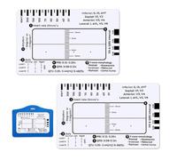VYIBPDY 2 Pièces Règle ECG transparente/carte ECG simplifiée en suivant un plan en 7 étapes. Idéal pour les étudiants, les ambulanciers, les infirmières et les