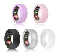 VYIBPDY 5 Pièces Smart Ring Protector coques de protection en silicone anti-rayures pour bague Oura/Ultrahuman Ring/Sumsang Galaxy Ring Cover pour Oura Gen 3/Ultrahuman Ring Air pour Working Out,S