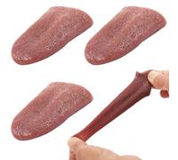 VYIBPDY Fausse Langue，3 Pièces Fausse Langue Réaliste，Fausse Langue Extensible, Accessoires De Langue Artificielle Terrible Réaliste pour Le Poisson d'Avril Et Les Farces d'halloween
