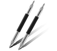 VYIBPDY Grabador de 2 piezas con punta de carburo para vidrio/cerámica/metal, bolígrafo grabador portátil con clip e imán (plateado)