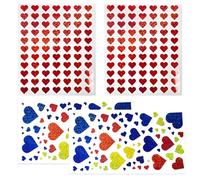 VYIBPDY stickers mariage - 4 Feuilles 308 pcs autocollant coeur gommettes autocollantes - Autocollants Coeur Etiquette Pailleté Merci Stickers pour Valentin Mariage Cadeau Enveloppe