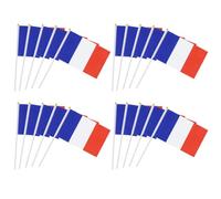 VYIBPDY UEFA Nations League Mini Drapeaux avec Poteau Solide Blanc de 30cm, Euro Football Match, Coupe du Monde, Célébration Fête Nationale