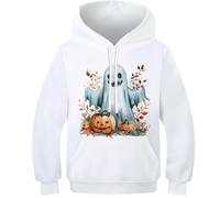 VYIPAXTOR Halloween fantômes et Monstres 3D Imprimer Sweat À Capuche Sports Et Loisirs Pulls Manches Longues avec Poches Haut De Sweat - Shirt pour Les Enfants 6-7Y