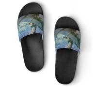 VYJLOO Claquettes Femme Au Parapluie Pantoufles De Bain Antidérapantes Sandales Chaussons De Maison Slide