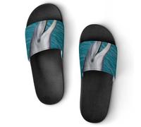 VYJLOO Claquettes Femme Dauphin Pantoufles De Bain Antidérapantes Sandales Chaussons De Maison Slide