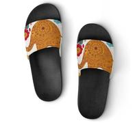 VYJLOO Claquettes Femme Éléphant Pantoufles De Bain Antidérapantes Sandales Chaussons De Maison Slide