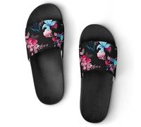 VYJLOO Claquettes Femme Fleurs Pantoufles De Bain Antidérapantes Sandales Chaussons De Maison Slide