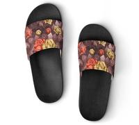 VYJLOO Claquettes Femme Rose Rouge Dorée Pantoufles De Bain Antidérapantes Sandales Chaussons De Maison Slide