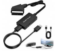 Vyksten Adaptateur péritel vers HDMI pour téléviseur, convertisseur AV | Convertit les signaux analogiques CVBS en sortie audio et image numérique, prend en charge 720p ou 1080p à 60 Hz