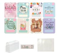 VyL375 Lot de 8 pinces décoratives pour billets de banque avec couverture en plastique pour décoration de jour (billets non inclus)