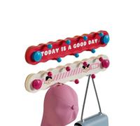 Vyloky DOPAMIN Barre à crochet à ventouse - 43,8 cm - Avec bouton rotatif - Charge maximale : 5 kg - Sans perçage - Sans résidus - Pour carrelage/verre/porte - Coloré - Poudre de lait + rouge bleu