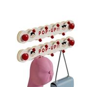 Vyloky DOPAMIN Barre à crochet à ventouse - 43,8 cm - Avec bouton rotatif - Charge maximale : 5 kg - Sans perçage - Sans résidus - Pour carrelage, verre, porte - Multicolore - Deux rouge laiteux