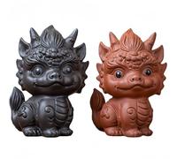 Vyloky Drachen MiniDragon Lot de 2 théières décoratives en argile zisha pour cérémonie du thé et décoration zen