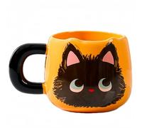 Vyloky Ensemble de tasses à café en céramique de 400 ml avec options cadeaux - Motif tête de chat mignonne et corps entier - Tasse à thé pour la maison et le bureau - Cadeau pour les amateurs de chats