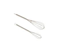 Vyloky Fouet en acier inoxydable 18 cm et 20 cm avec poignée antidérapante - Mélangeur pour bouillie de bébé + fouet à pâtisserie, acier inoxydable 304 avec sécurité métallique et œillet de suspension