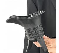 Vyloky Gobelet empereur noir antique en verre pour vin, saké, thé, 3 tailles 10 ml, 20 ml, 100 ml, collection idée cadeau (moyen 20 ml)